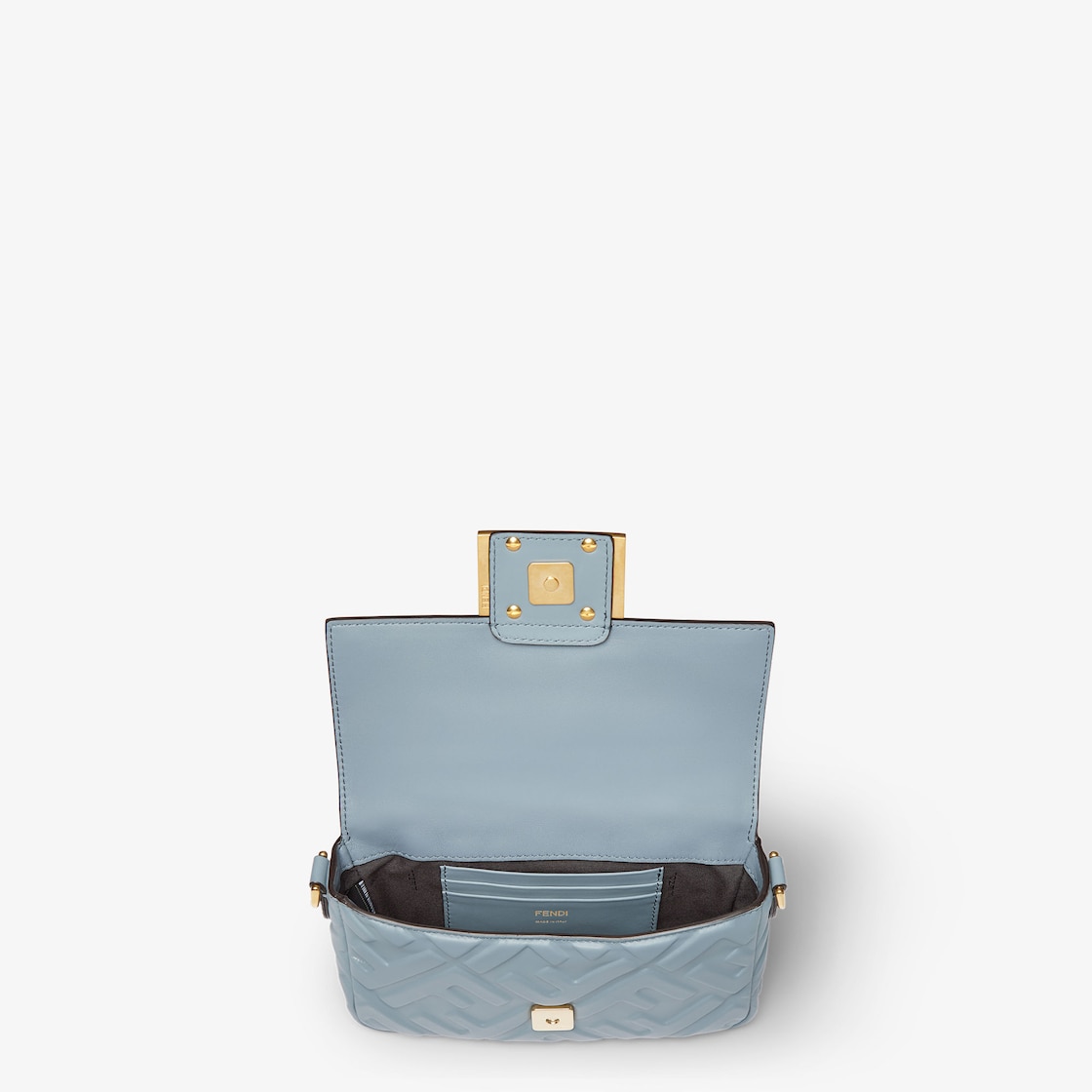 FENDI Baguette® Mini Mercury blue leather bag - Image 4
